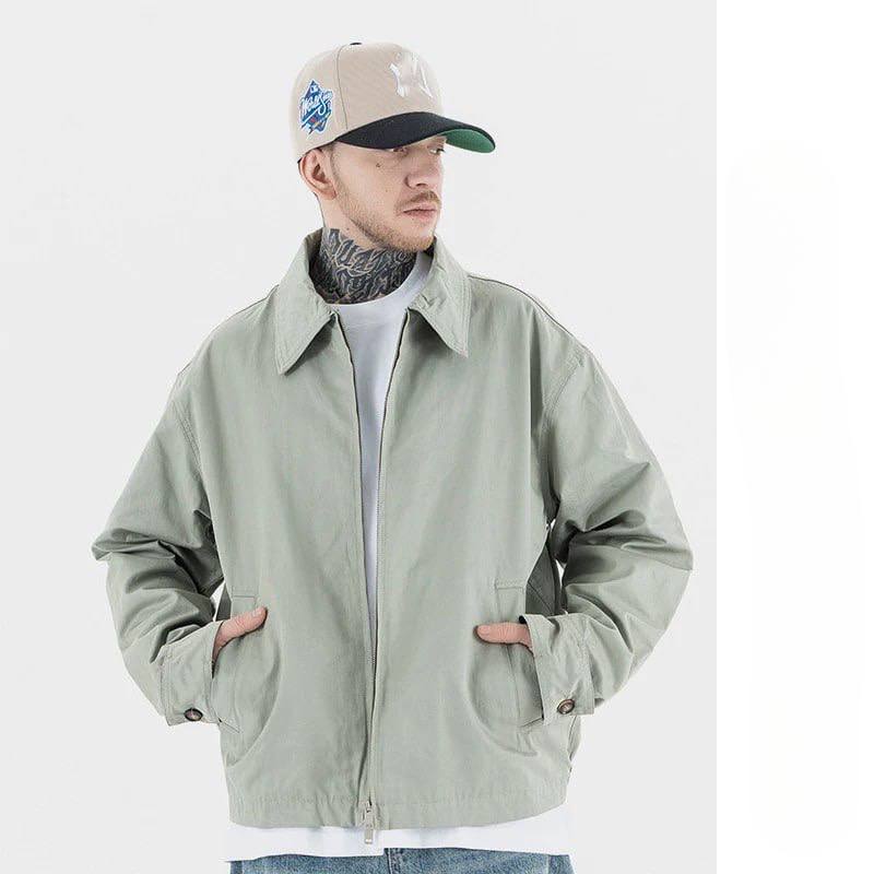 THE BV PLAID BACK-ZIP STREETWEAR JACKET