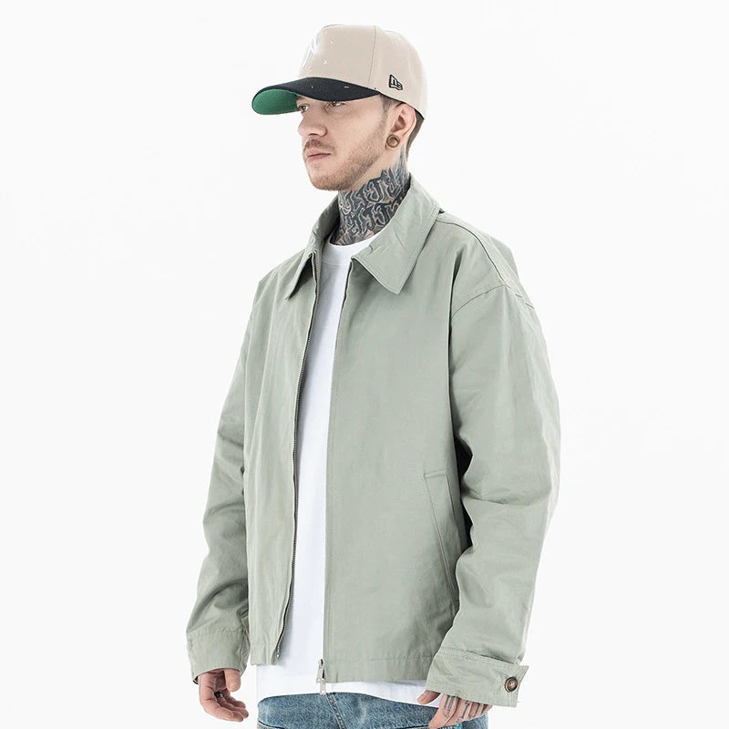 THE BV PLAID BACK-ZIP STREETWEAR JACKET