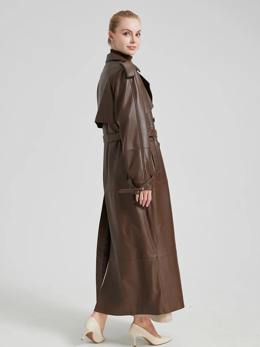 THE VARELLE LEATHER TRENCH