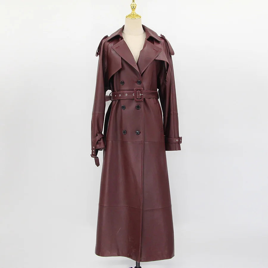 THE VARELLE LEATHER TRENCH