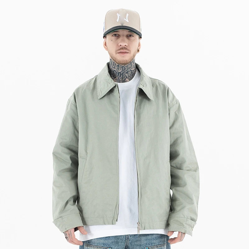 THE BV PLAID BACK-ZIP STREETWEAR JACKET