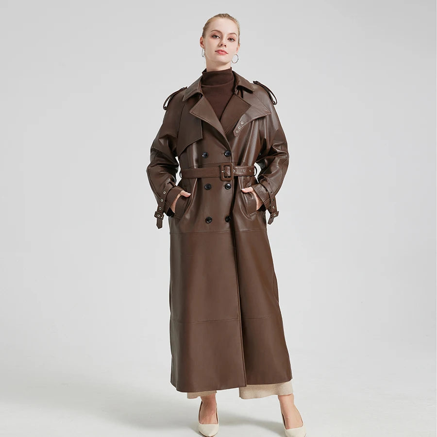 THE VARELLE LEATHER TRENCH