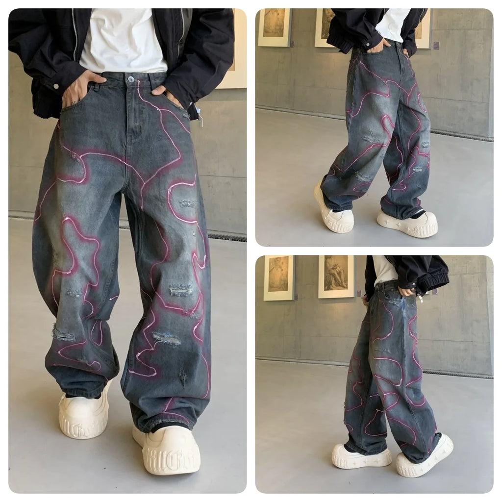 THE OUTLAW GRAFFITI WASH DENIM JEANS