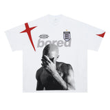 THE  PATCHWORK V-NECK STREETWEAR TEE