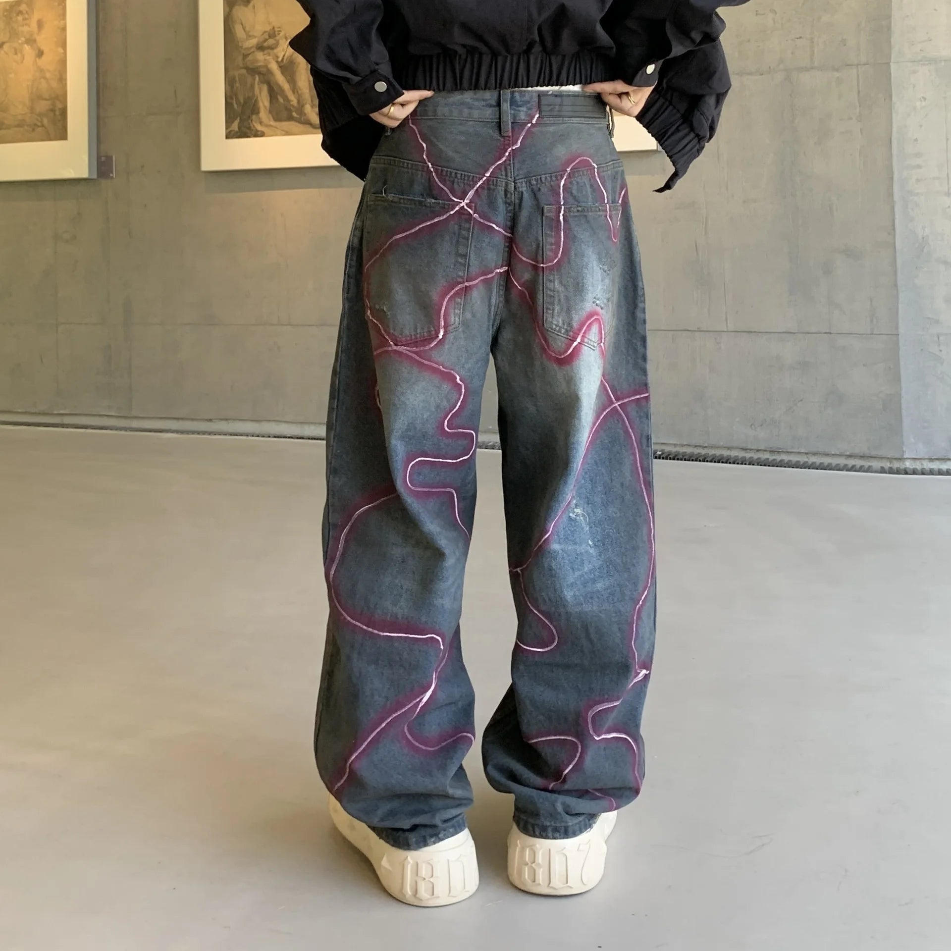 THE OUTLAW GRAFFITI WASH DENIM JEANS