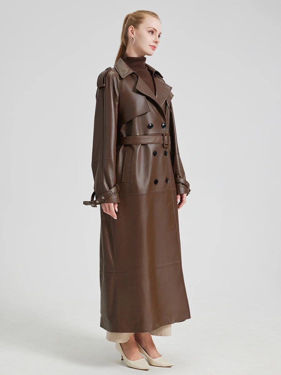 THE VARELLE LEATHER TRENCH