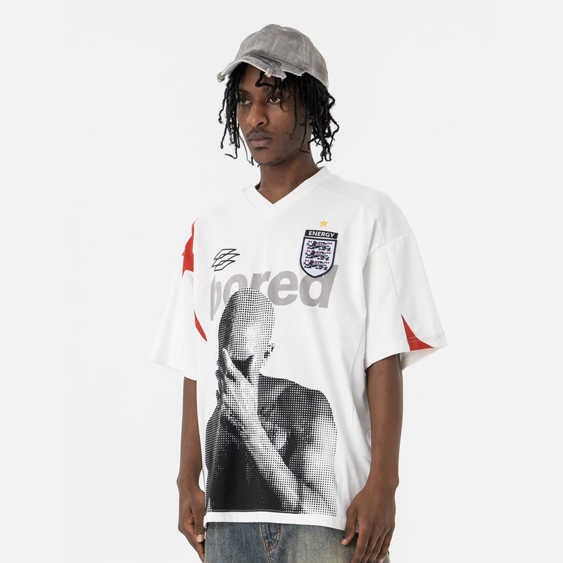 THE  PATCHWORK V-NECK STREETWEAR TEE