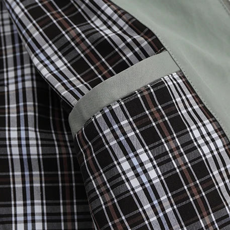 THE BV PLAID BACK-ZIP STREETWEAR JACKET