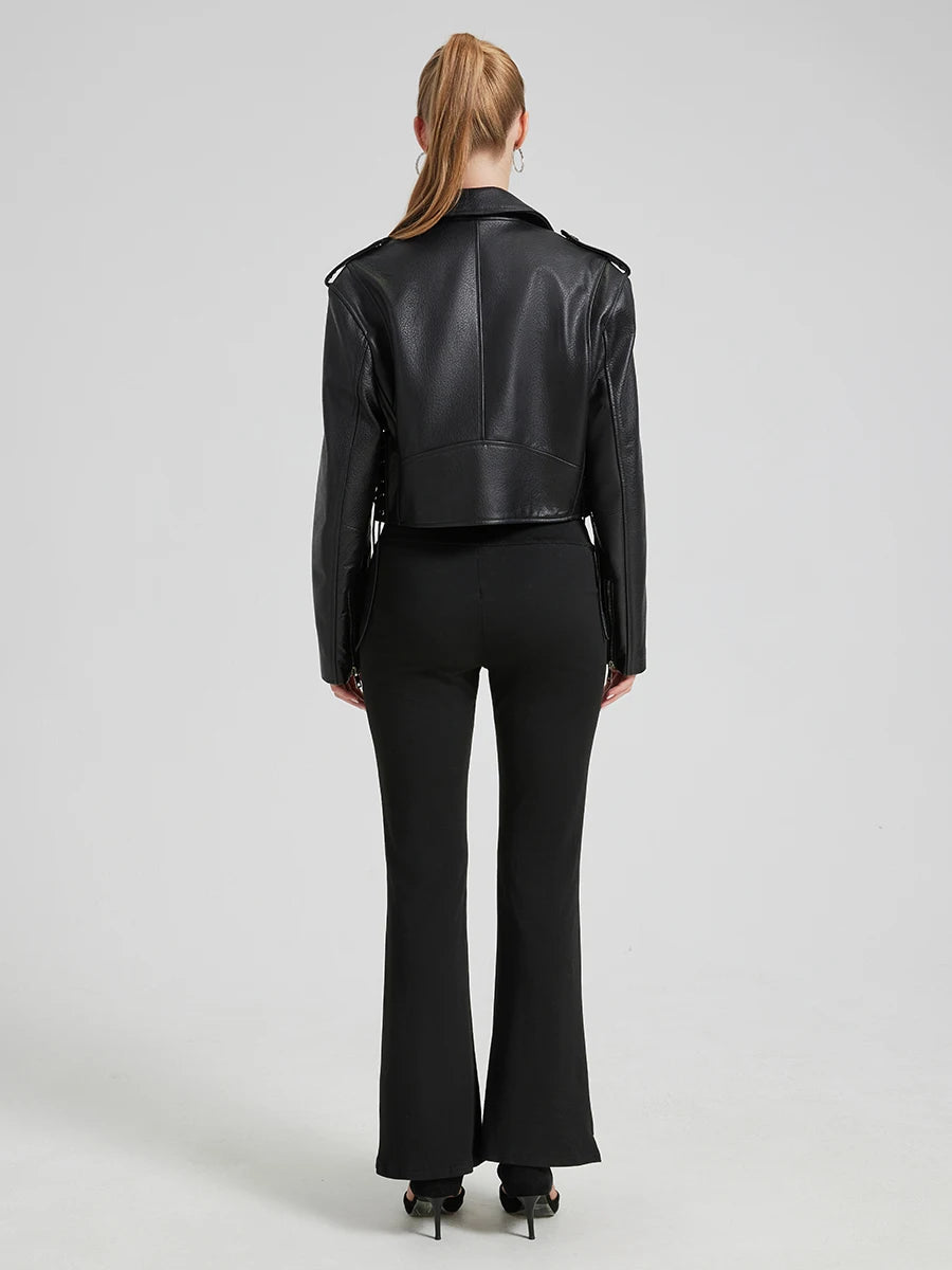 THE VAYREN CROPPED LEATHER JACKET