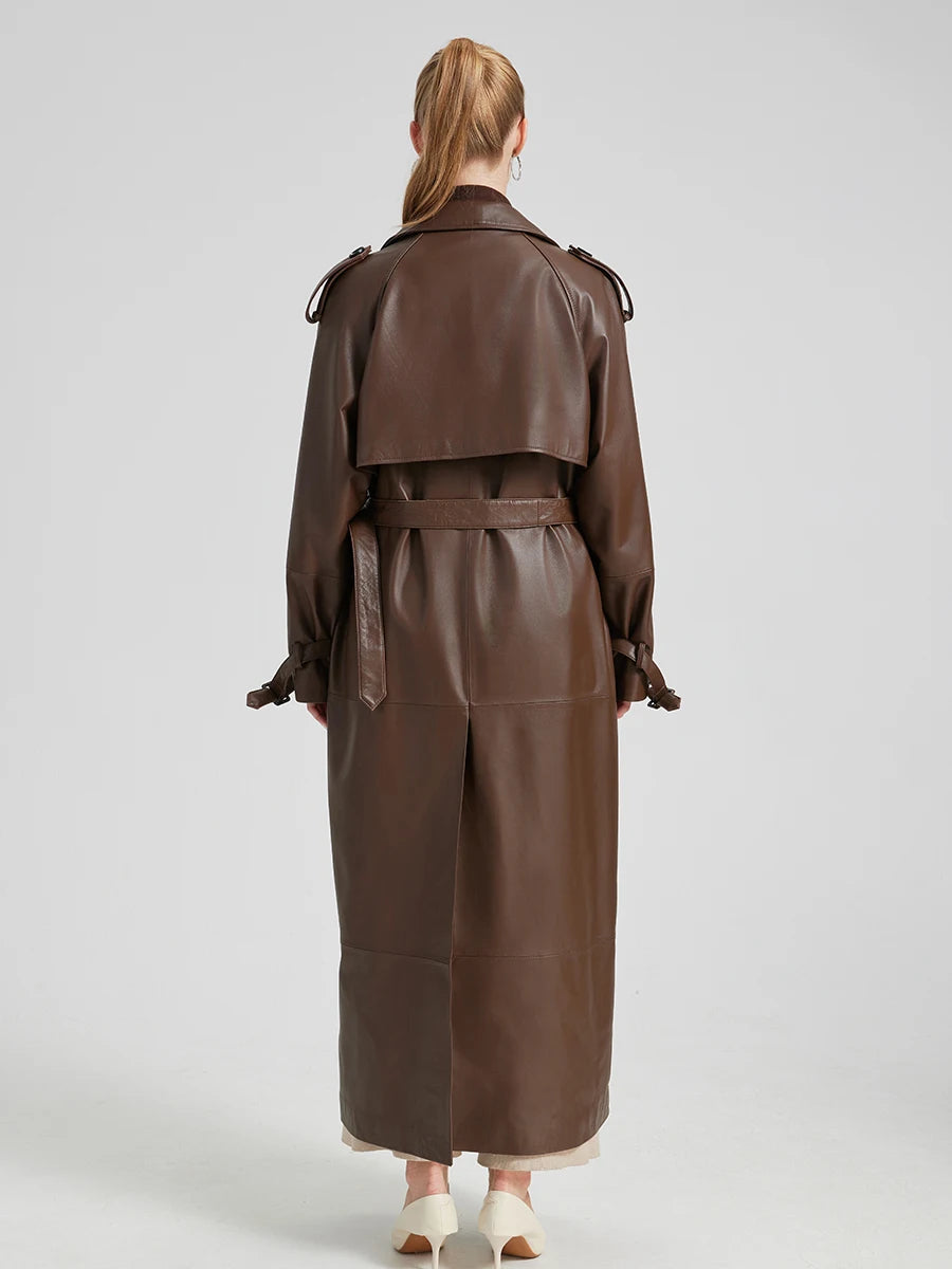 THE VARELLE LEATHER TRENCH