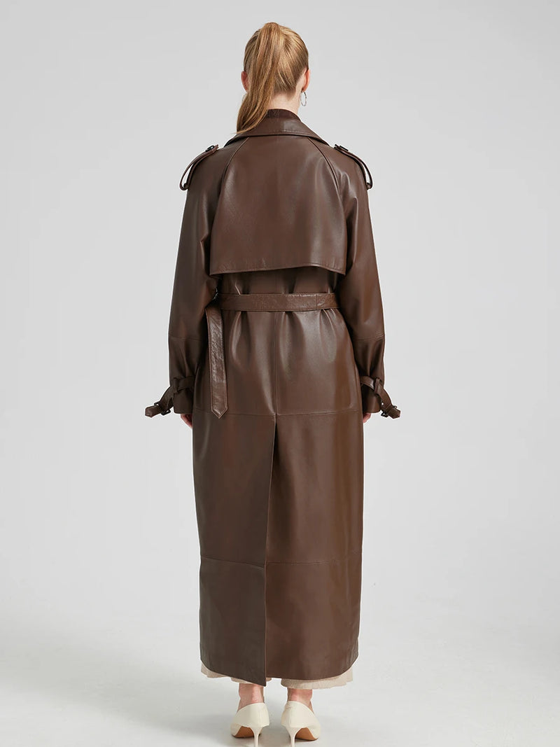 THE VARELLE LEATHER TRENCH
