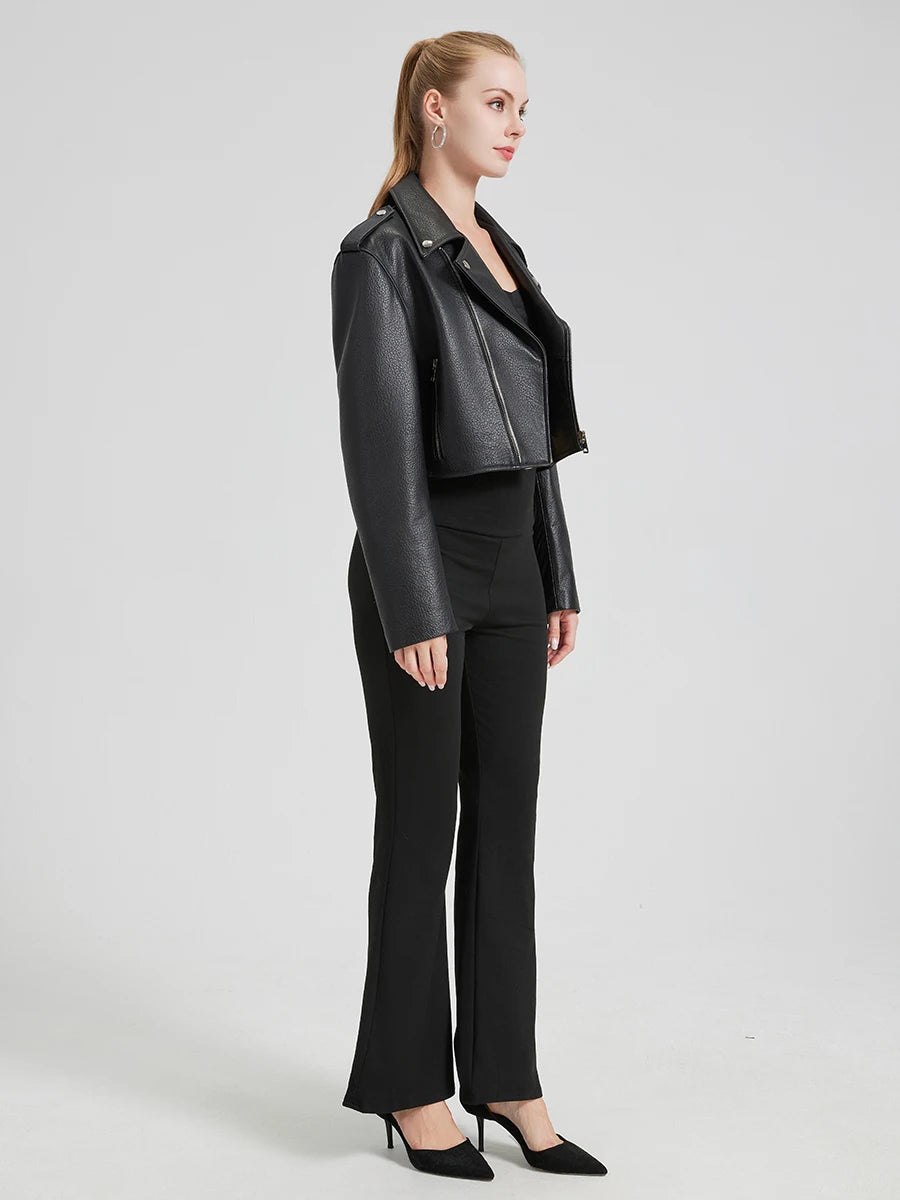 THE VAYREN CROPPED LEATHER JACKET