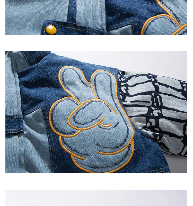 THE PATCHWORK DENIM PUFFER JACKET