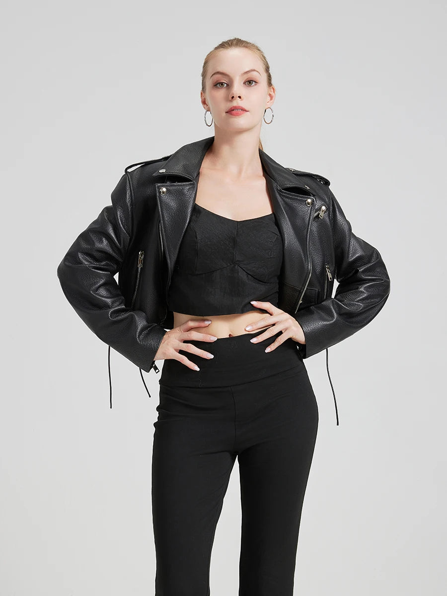 THE VAYREN CROPPED LEATHER JACKET
