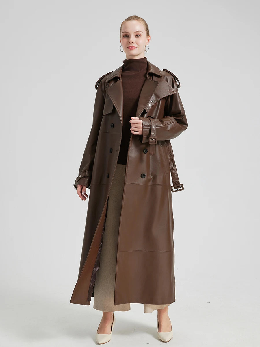 THE VARELLE LEATHER TRENCH