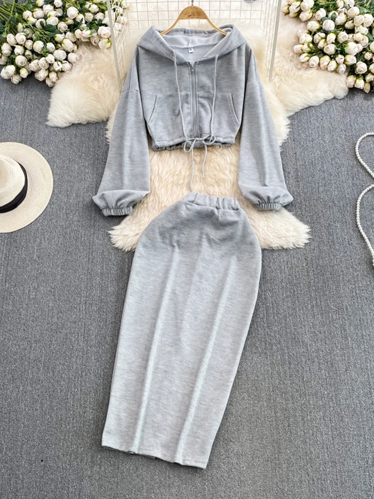 THE ARDEN HOODED SKIRT SET