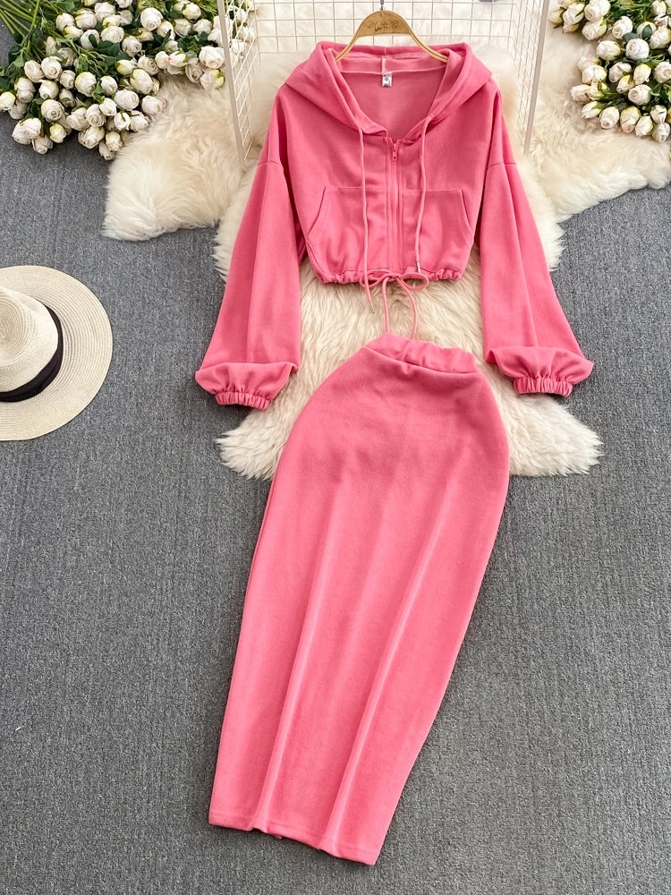 THE ARDEN HOODED SKIRT SET