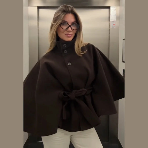 THE SERENA WOMEN'S VINTAGE PONCHO COAT