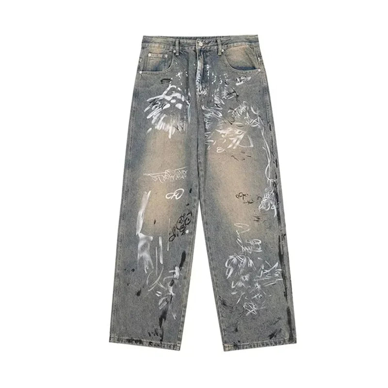 Y2K GRAFFITI BAGGY DENIM JEANS